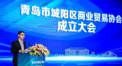 热烈庆贺青岛市城阳区商业贸易协会正式揭牌，港中建材集团总经理当选第一届会长